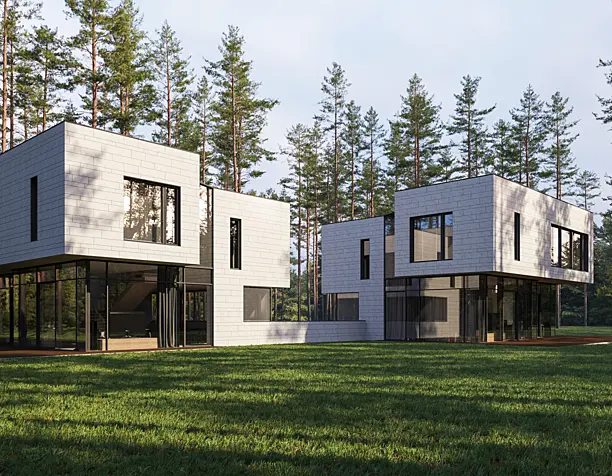 Duplex in Turniškės / Plazma Architecture Studio (сделано по референсу)