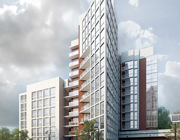Residential building visualization(сделано по референсу)