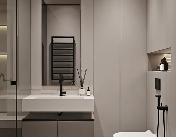 Beige shower room