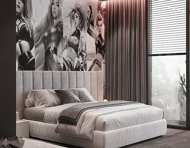 Gamer girl room