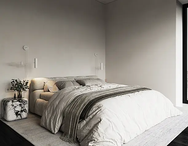 RED7 apartment. Спальня / ванная