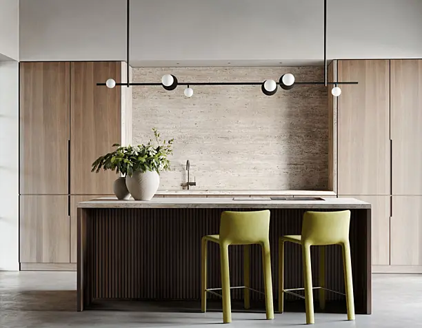Kitchen in sunset house