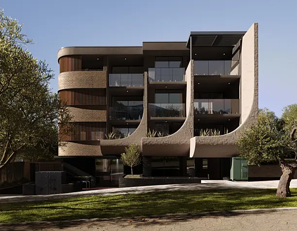 Evans Street Residential Building by MJA Studio(сделано по референсу)
