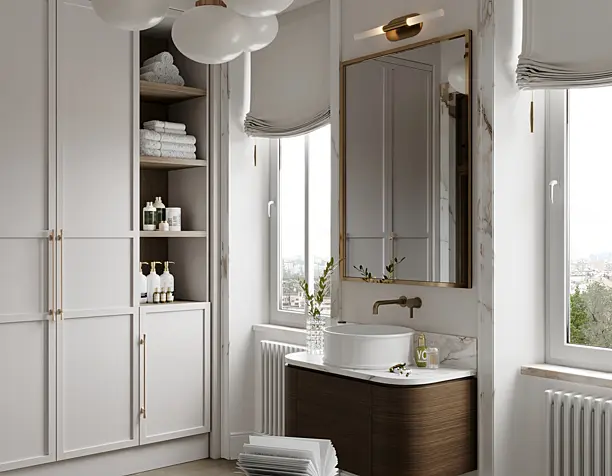 Bathroom interior - warm modernism