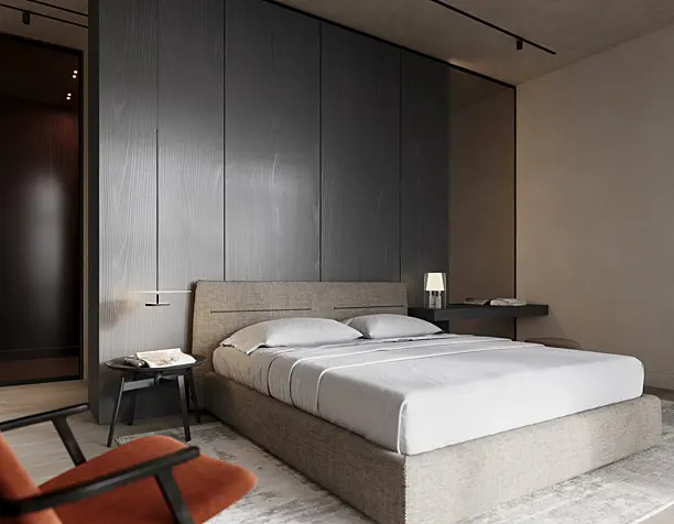 A minimalism in the bedroom