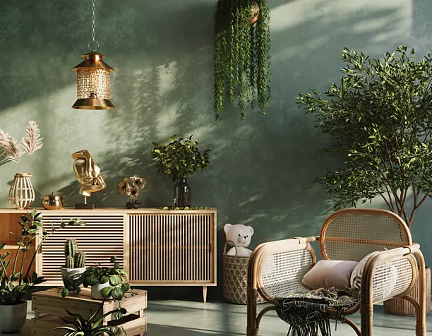 Green mini interior ideas