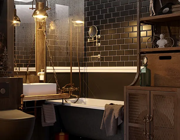 Steampunk bathroom