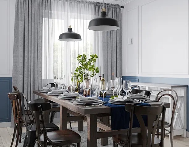 SCANDINAVIAN STYLE KITCHEN AND DINING ROOM