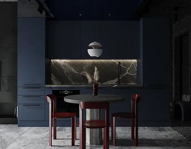 Blue apartment