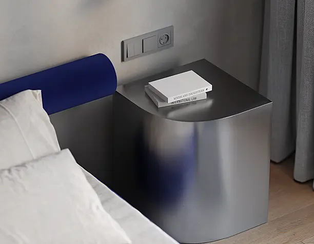 Визуализация спальни дизайн-проекта "Reflex blue&red"