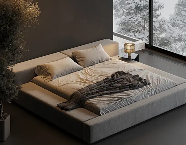 Black interior visualisation 3dsmax