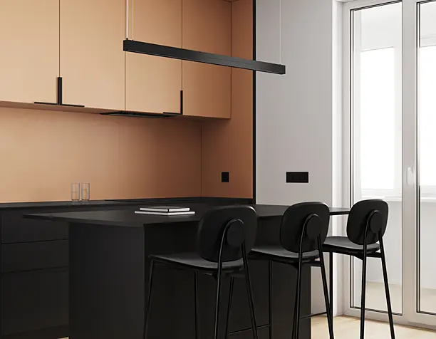 MINIMALIST APARTMENT WITH A BRIGHT ACCENT (сделано по референсу)