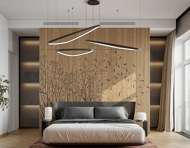 Bedroom in the style of minimalism