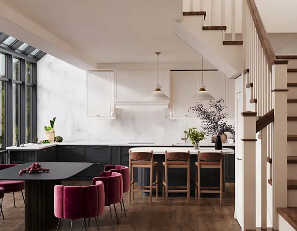 3d visualization of the kitchen in the house