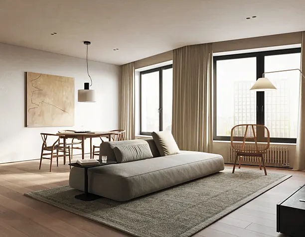 Apartment in Japandi style