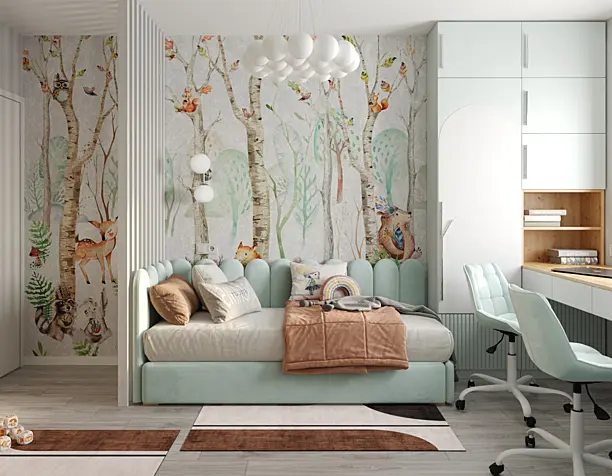 Forest Tale / kid`s room visualization