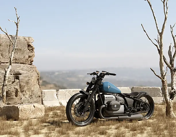 Motorcycle in the desert.