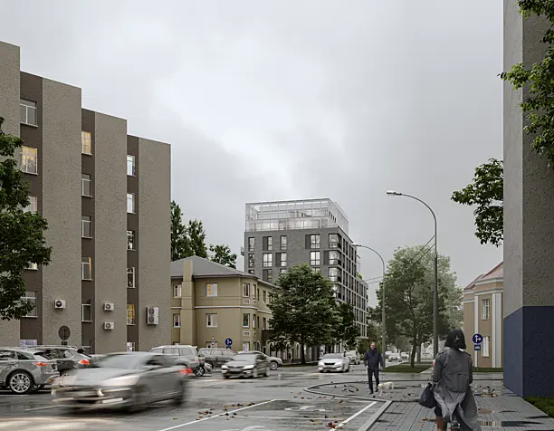 Visualization of the project of the club house on the street 1905 Voronezh