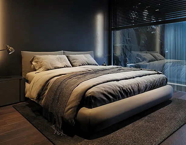 Dark bedroom