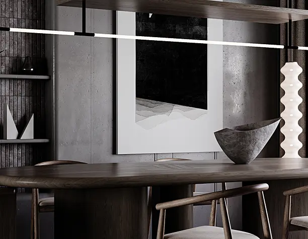DARK LIVING-DINING ROOM