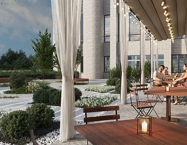 Design of the summer cafe "Nikolsky Posad Hotel"