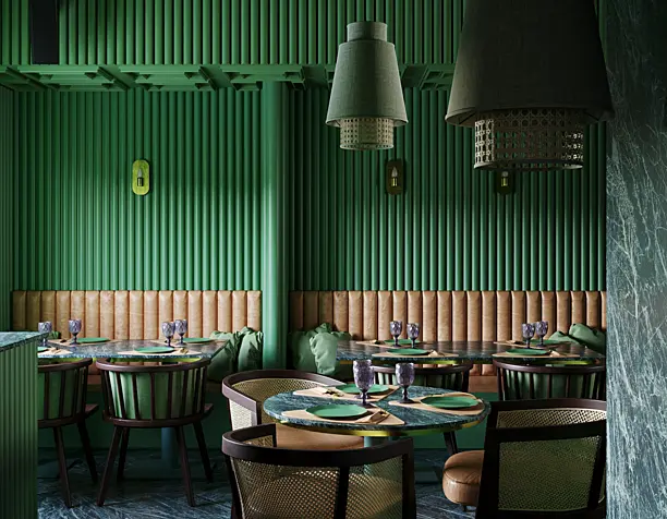 Restaurant Interior Vizualization (сделано по референсу)