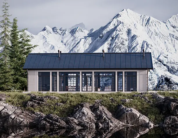 house in the mountains