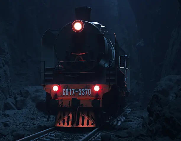 The train is inside the mountain