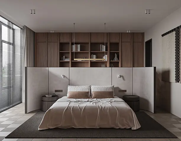 Men's bedroom visualisation, commercial project.