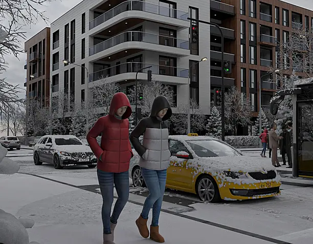 Winter view of the city