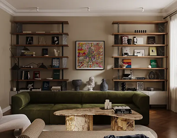 living room_kitchen (визуализация по референсу)