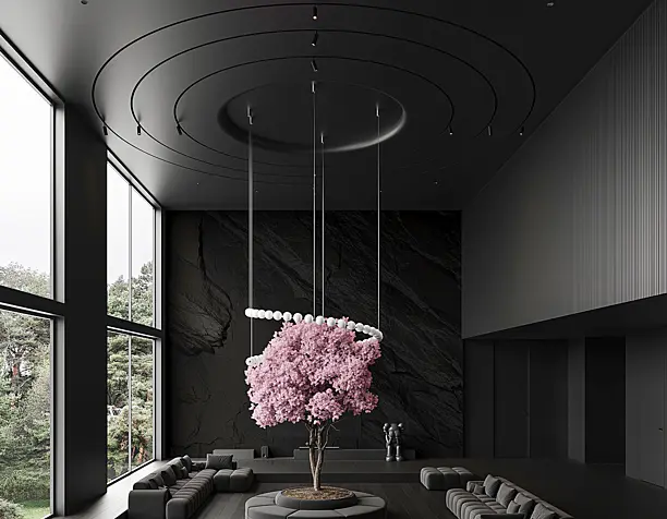New living room of minimalist villa