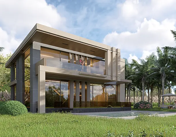 Modern Tropical Villa with Glass Facade