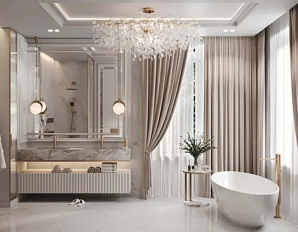 Neoclassical Bathroom in Private House