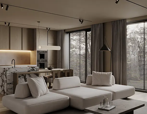 Living Room & Kitchen