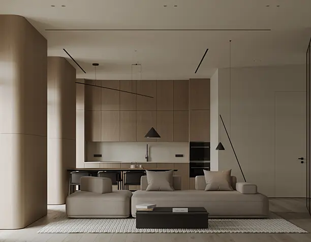 The minimalist kitchen studio