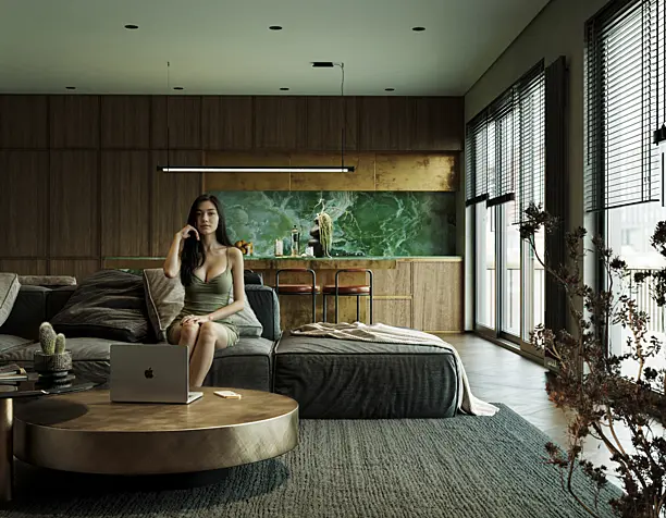 Living room at the port