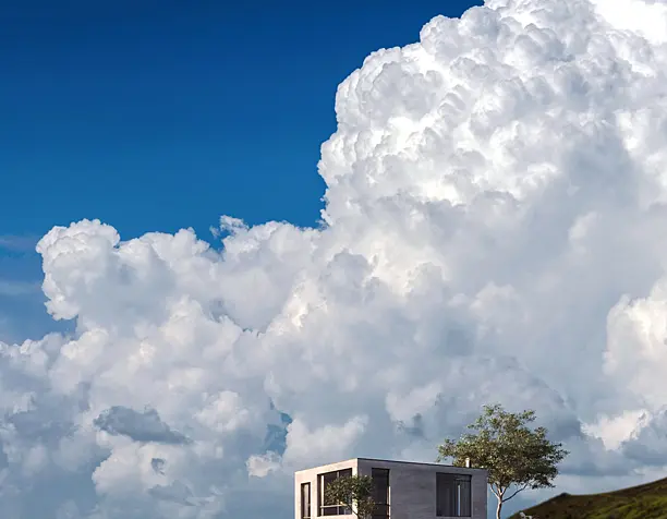 a house in the mountains