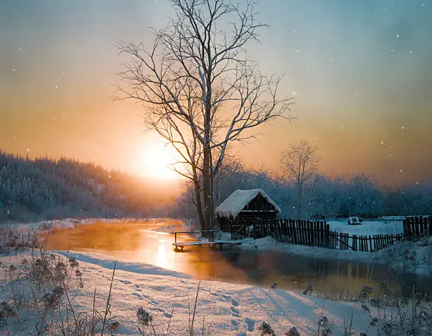 Winter sunset