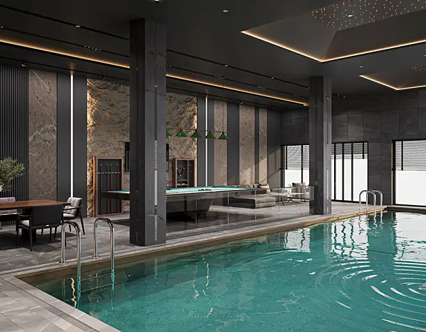 Dark Style Pool Interior