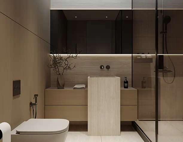 Minimalistic bathroom design
