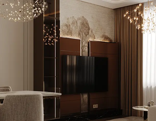 Modern Luxury Living-Dining Interior