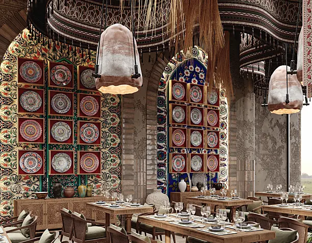Oriental style uzbekistan.