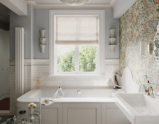 Master bathroom in a country house