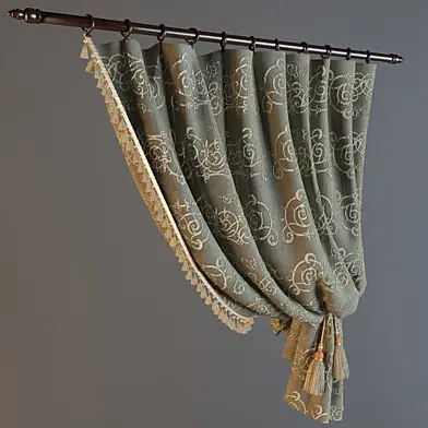 штора с подвязкой, ширина 130см