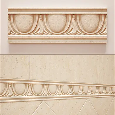 Бордюр Listelo Palazzo Beige