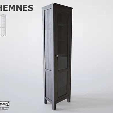 IKEA / HEMNES Glass door cabinet