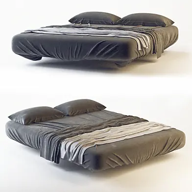 black bed
