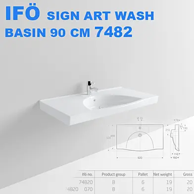 IFO SIGN ART WASH BASIN 90 CM 7482