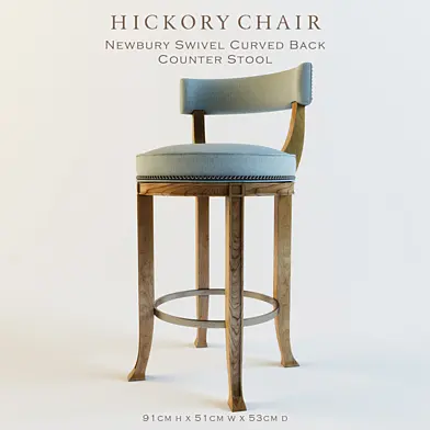 Newbury Swivel Curved Back Counter Stool